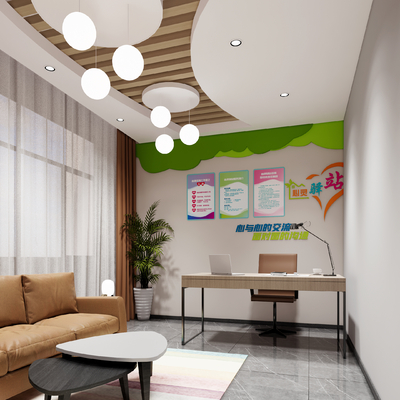  现代心理咨询室su模型 