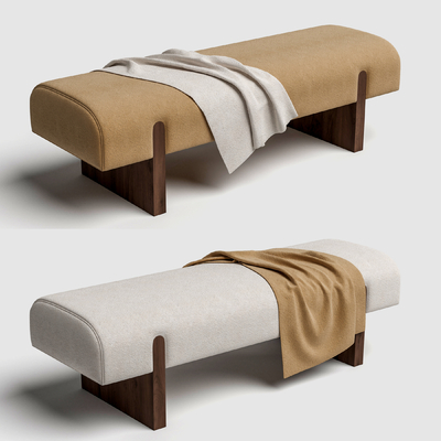  现代床尾凳 沙发凳su模型 