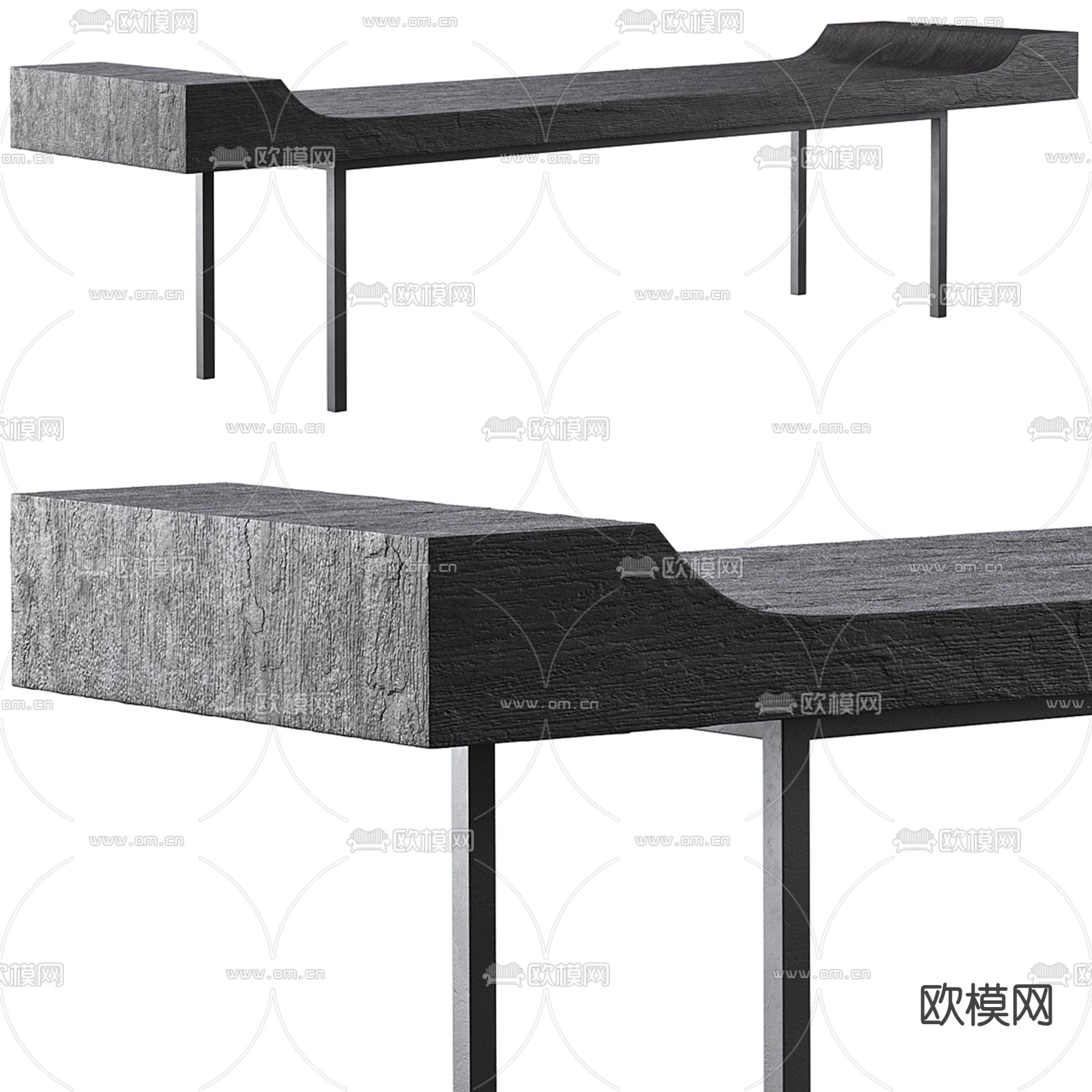 Bench 凳子 长凳3d模型下载（渲染图3）