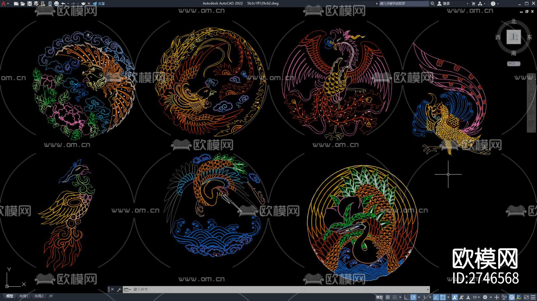 地面拼花 拼花 图案 花纹 图例cad图库下载（渲染图2）