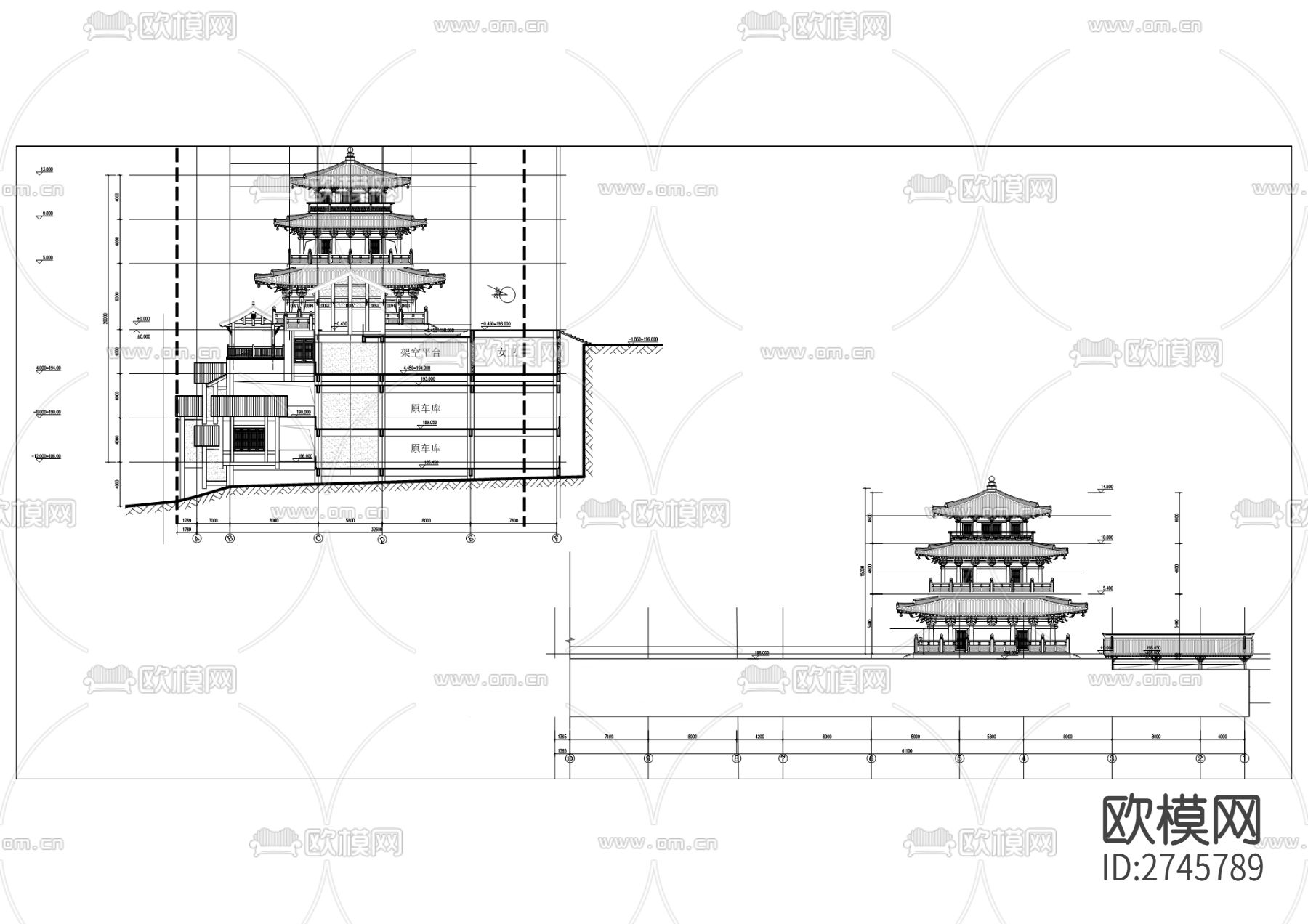 磁器口青瓷坊工程cad施工图下载（渲染图7）