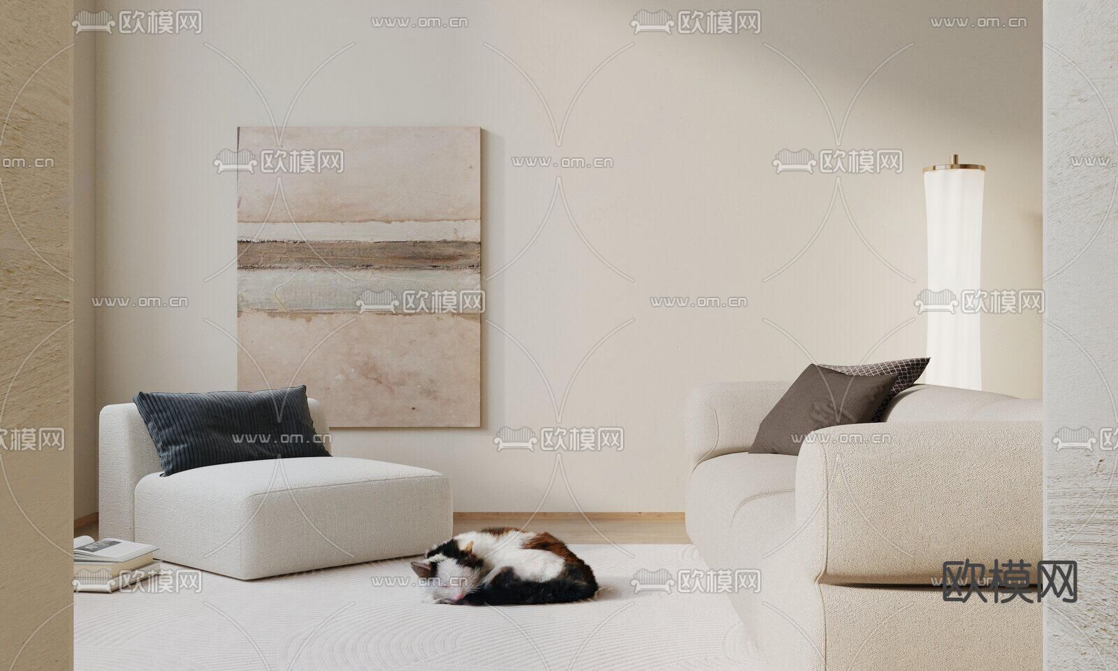 休闲沙发3d模型下载