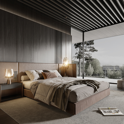 Minotti  卧室su模型