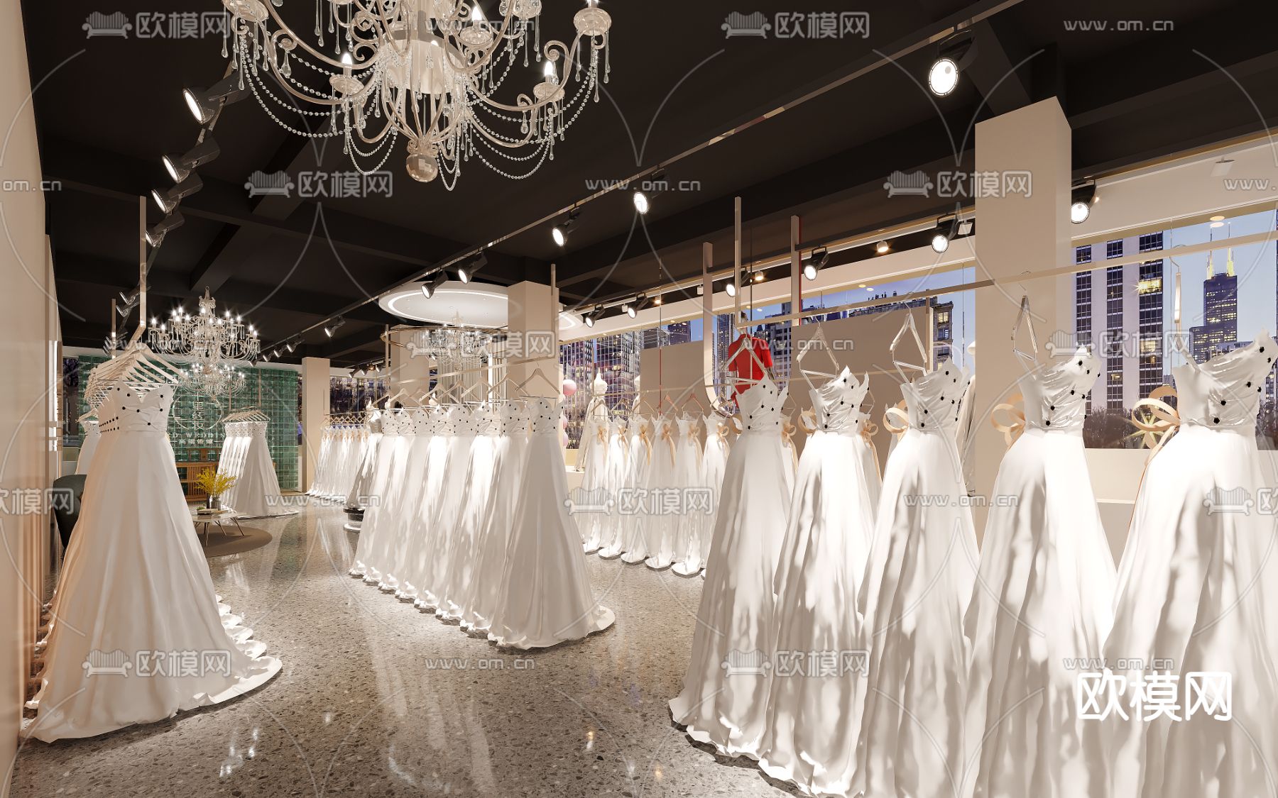 婚纱店3d模型下载（渲染图2）