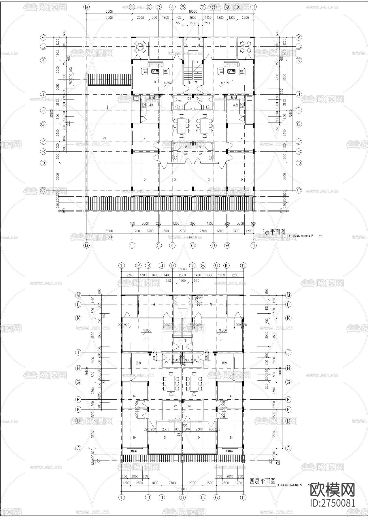 徽派风格建筑cad施工图下载（渲染图5）