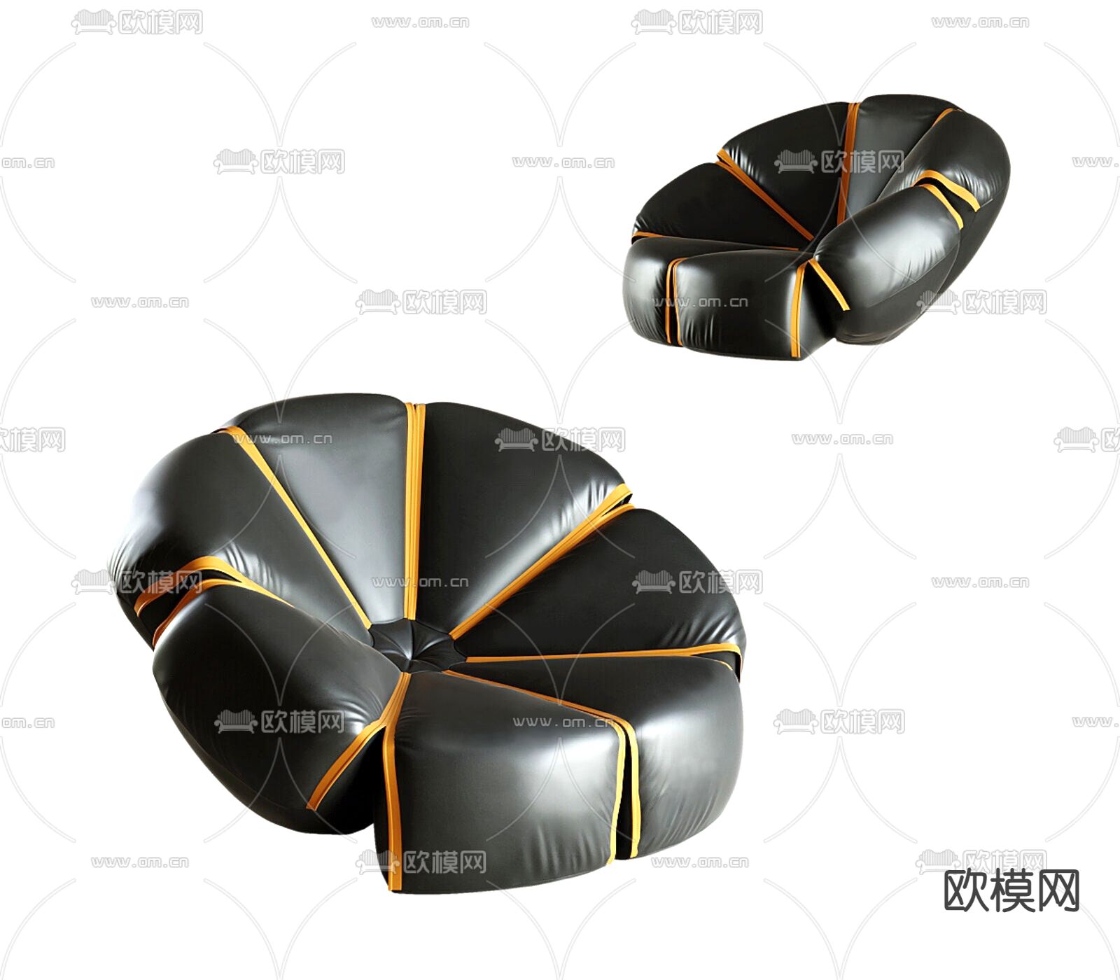 懒人沙发 花瓣沙发3d模型下载