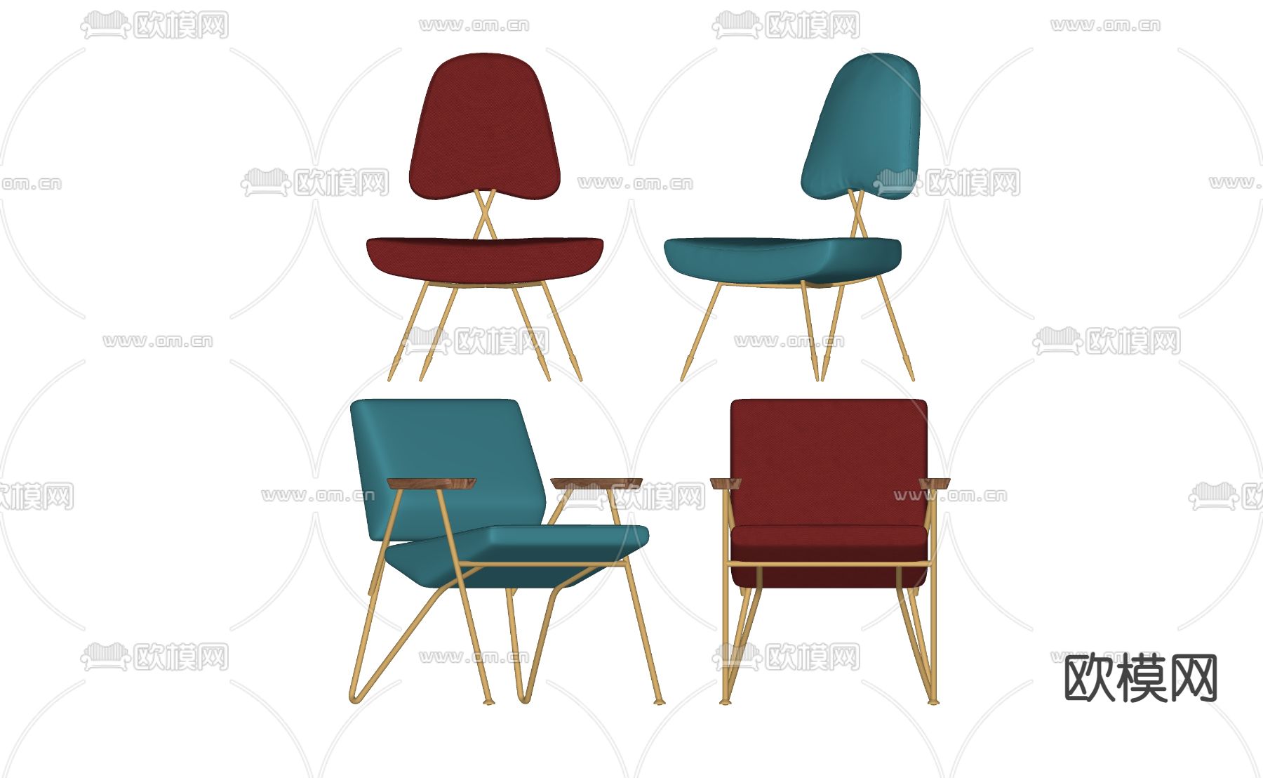 Cassina 单椅su模型下载（渲染图2）