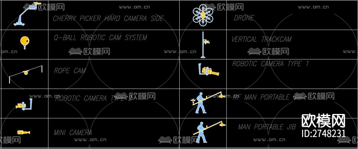 无人机摄像头cad图库下载（渲染图4）