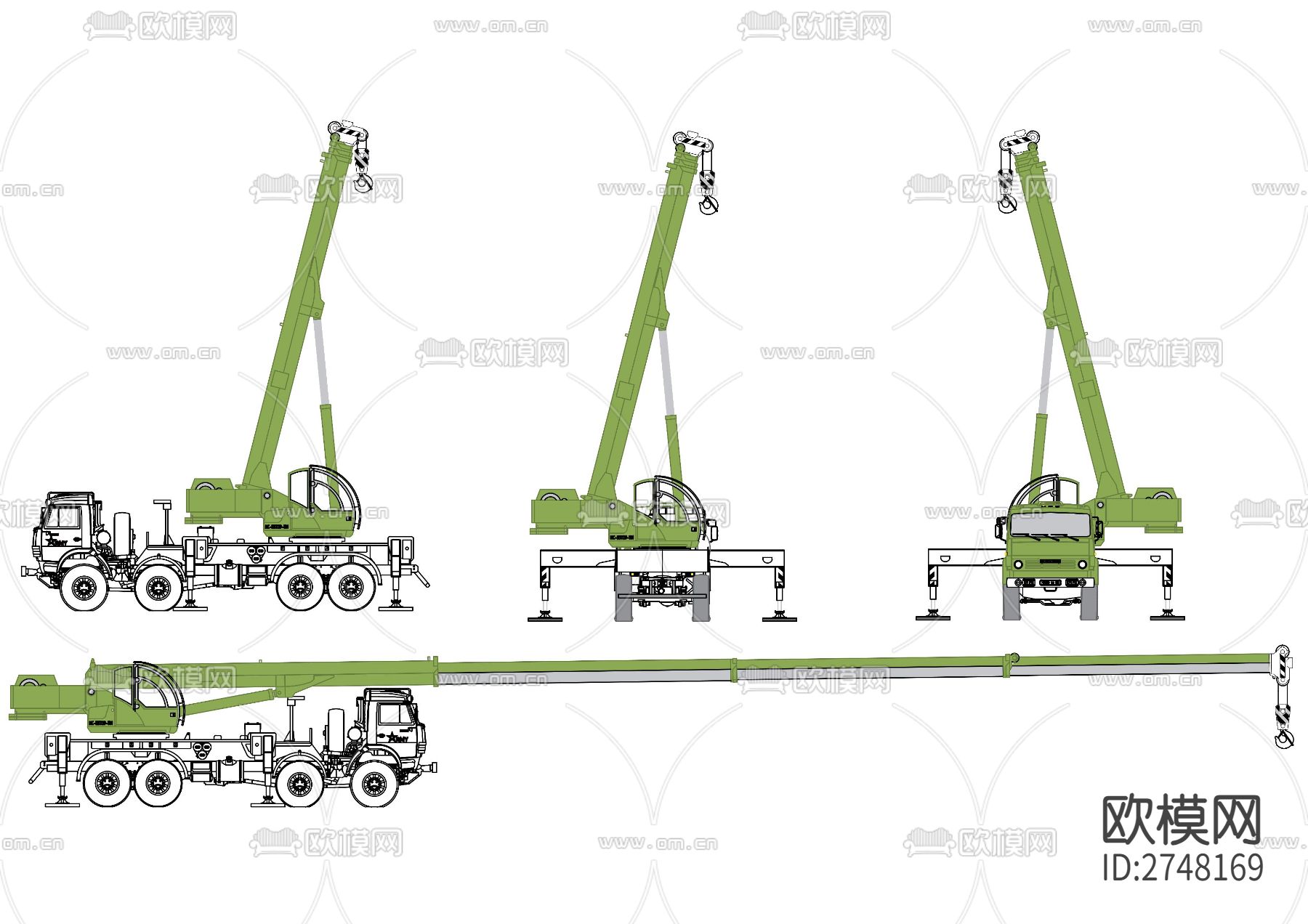 起重设备和起重机cad图库下载（渲染图3）