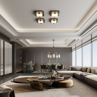  Minotti 客厅su模型 