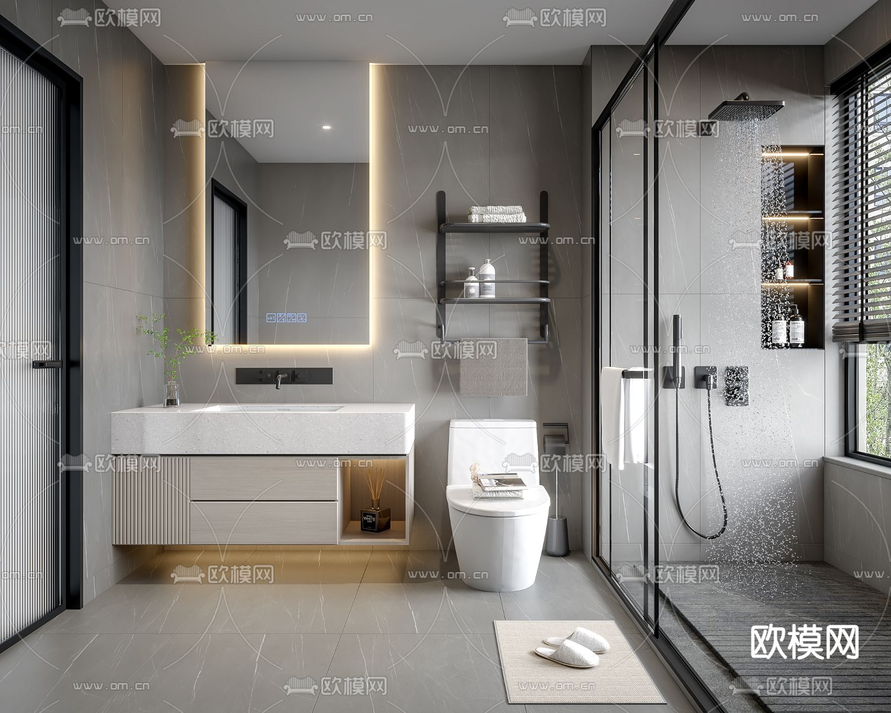 卫生间 浴室 洗手间3d模型下载