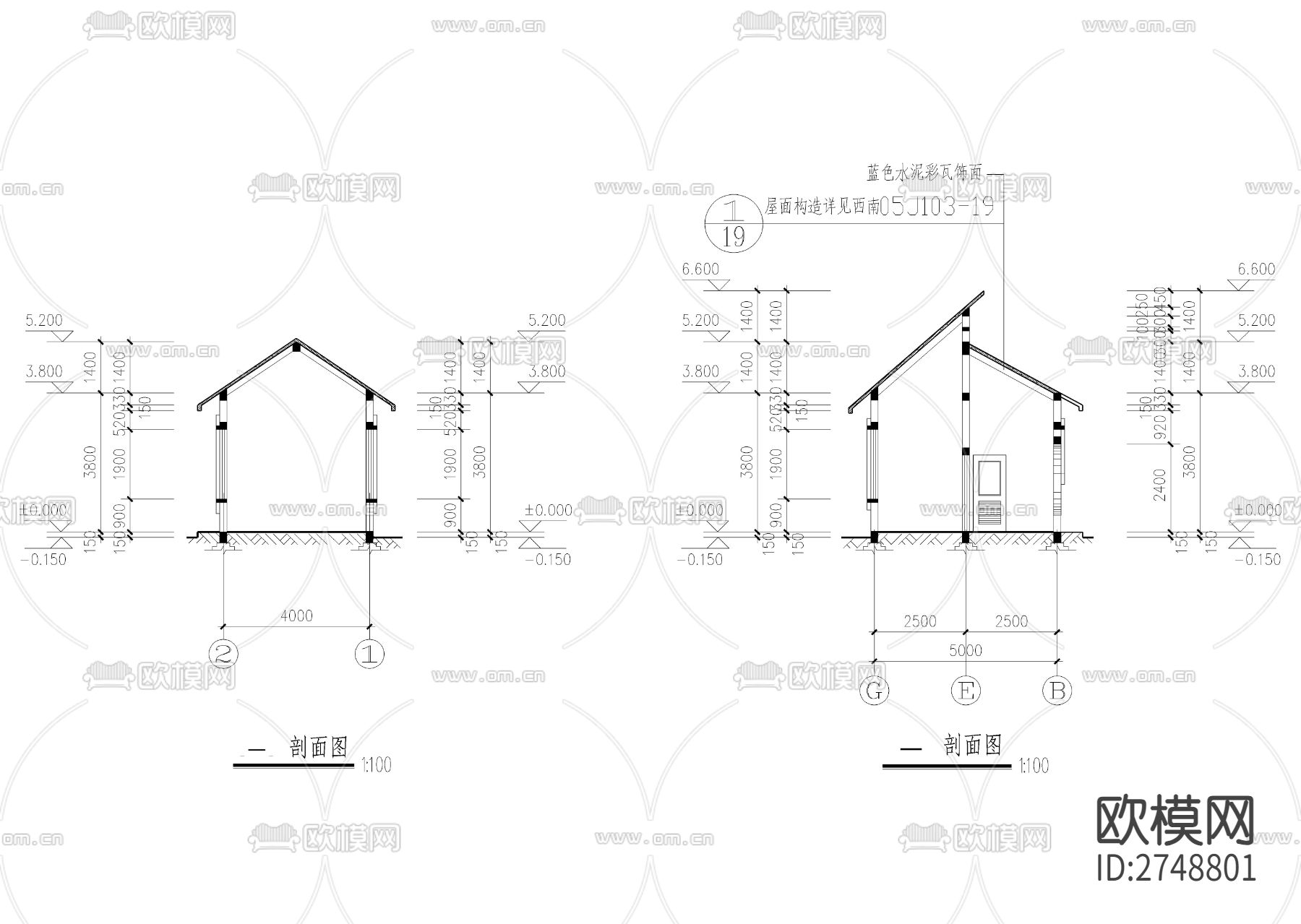 游乐园小卖部 厕所建筑cad施工图下载（渲染图8）
