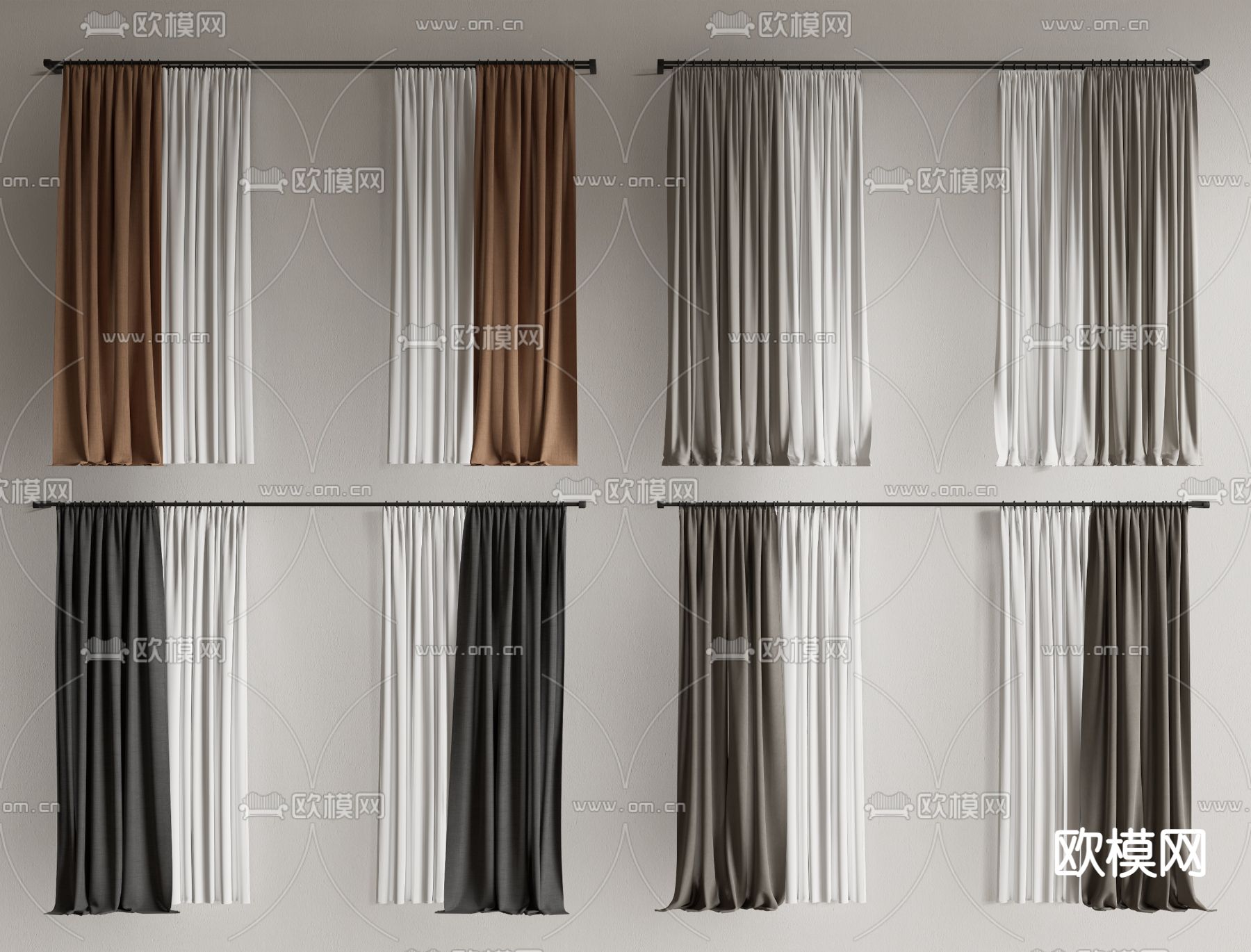 窗帘 窗纱3d模型