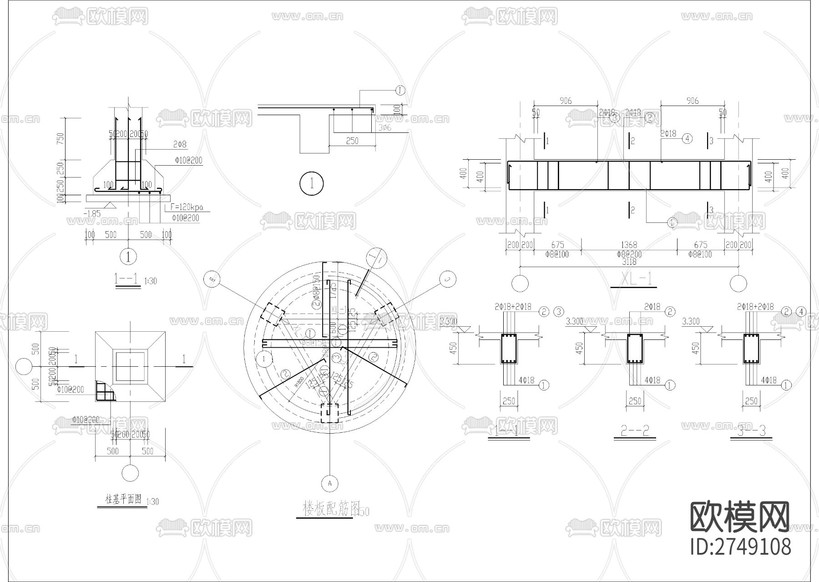 現(xiàn)代風(fēng)格大門建筑結(jié)構(gòu)cad施工圖下載(渲染圖5)