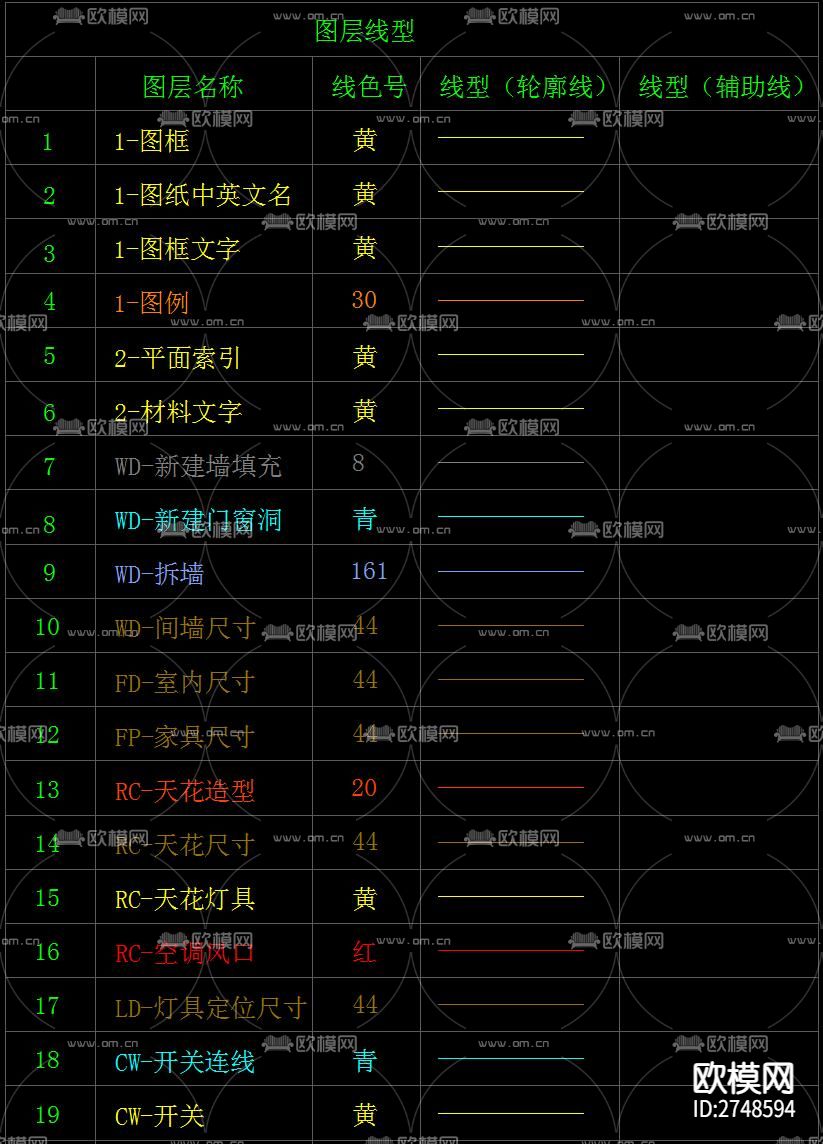 线型cad图库下载（渲染图7）