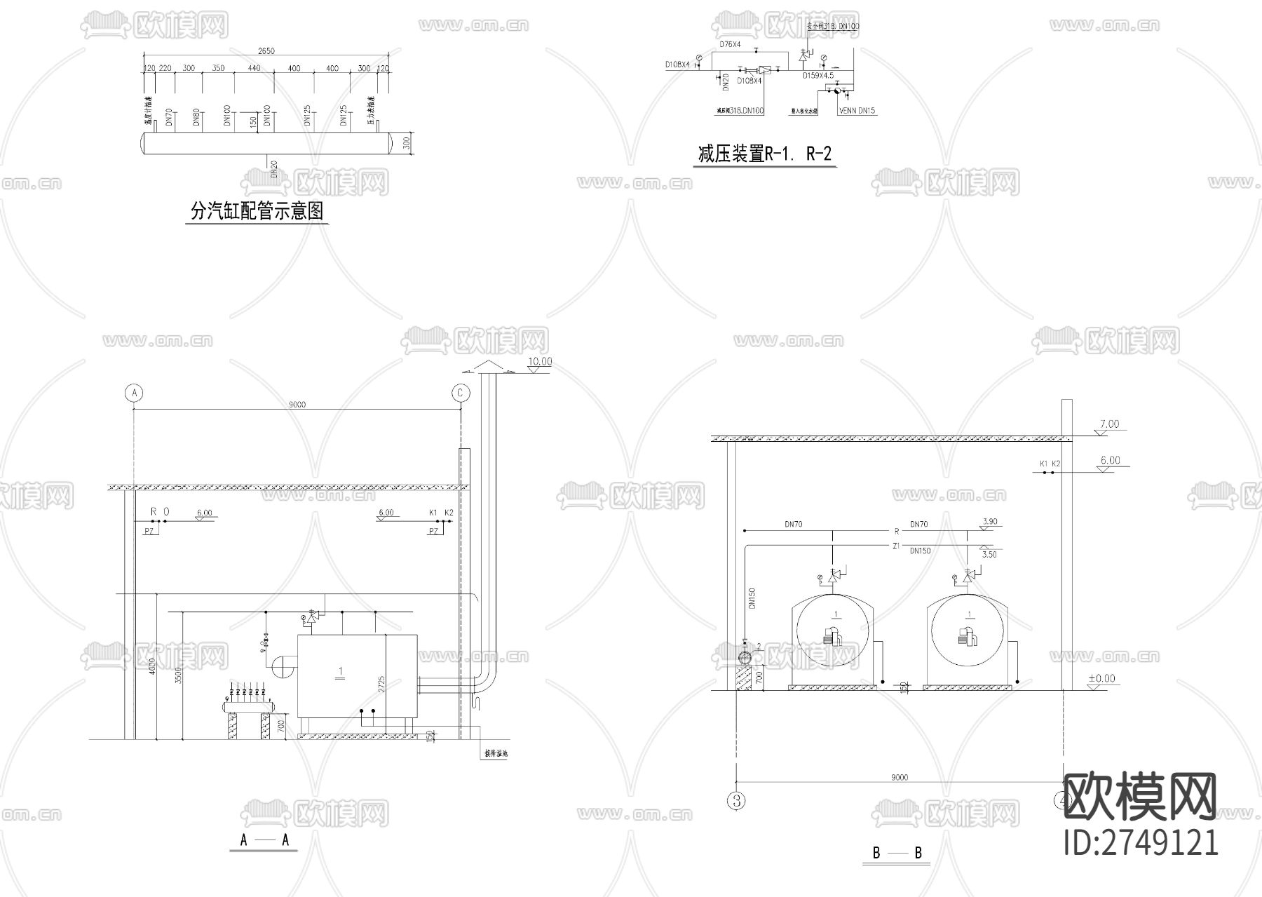 锅炉房全套设计图cad施工图下载（渲染图5）