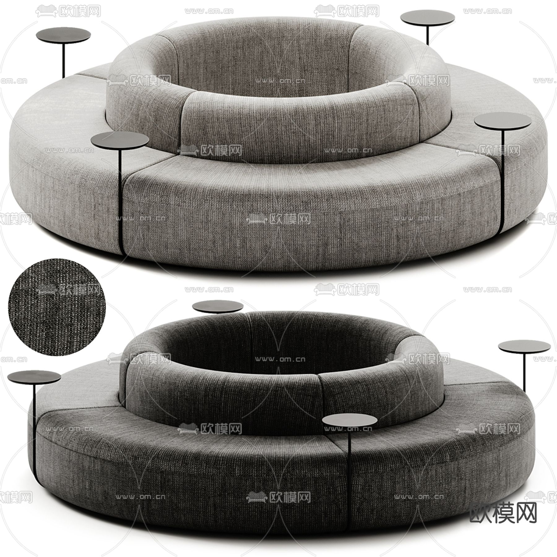 Alpe系列沙发——曲线和圆形的奇妙组合，创造了这个有趣的设计！ - 普象网
