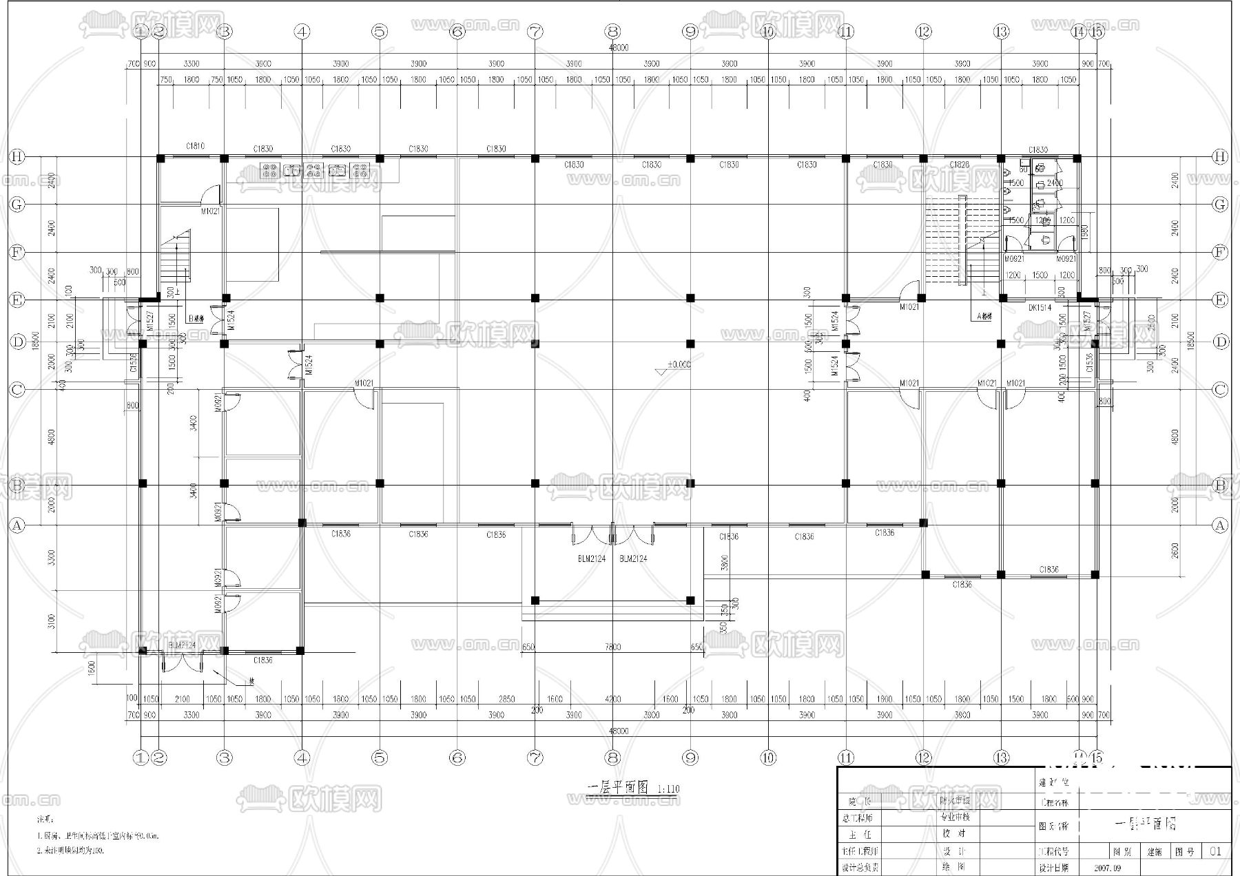 徽派风格建筑cad施工图下载（渲染图1）