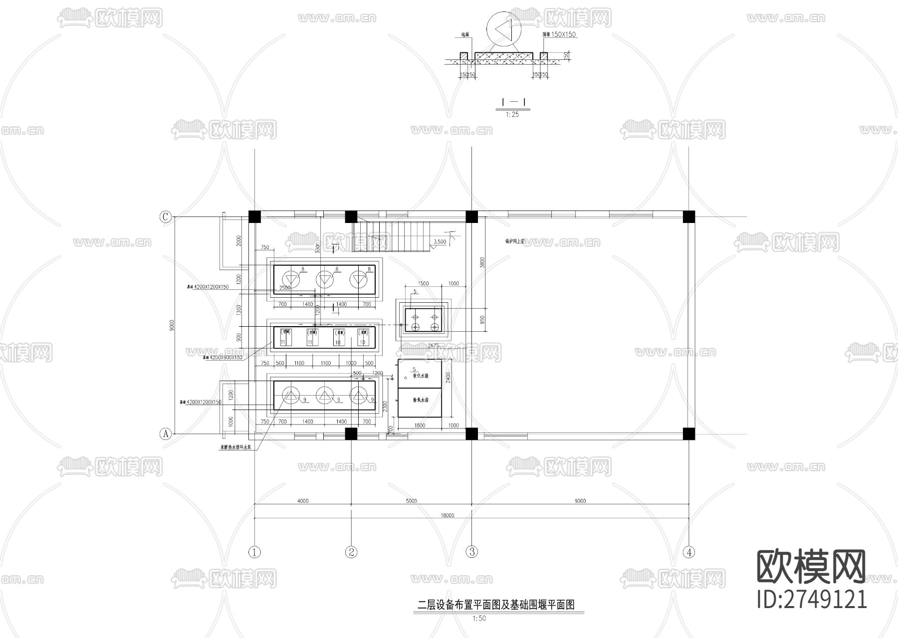 锅炉房全套设计图cad施工图下载（渲染图1）