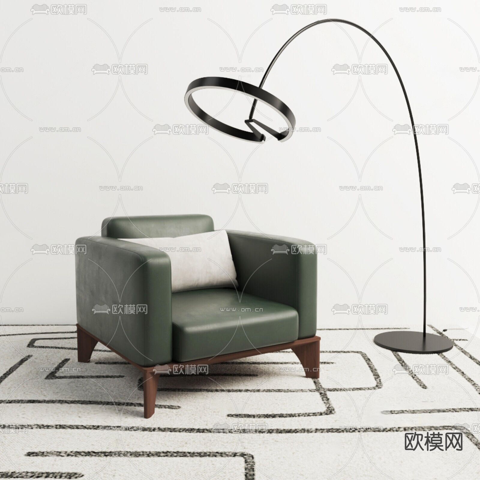 单人沙发3d模型下载