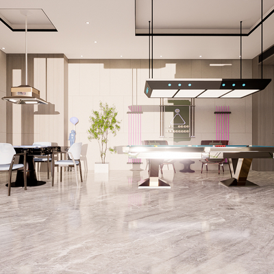  现代娱乐室 台球室su模型 