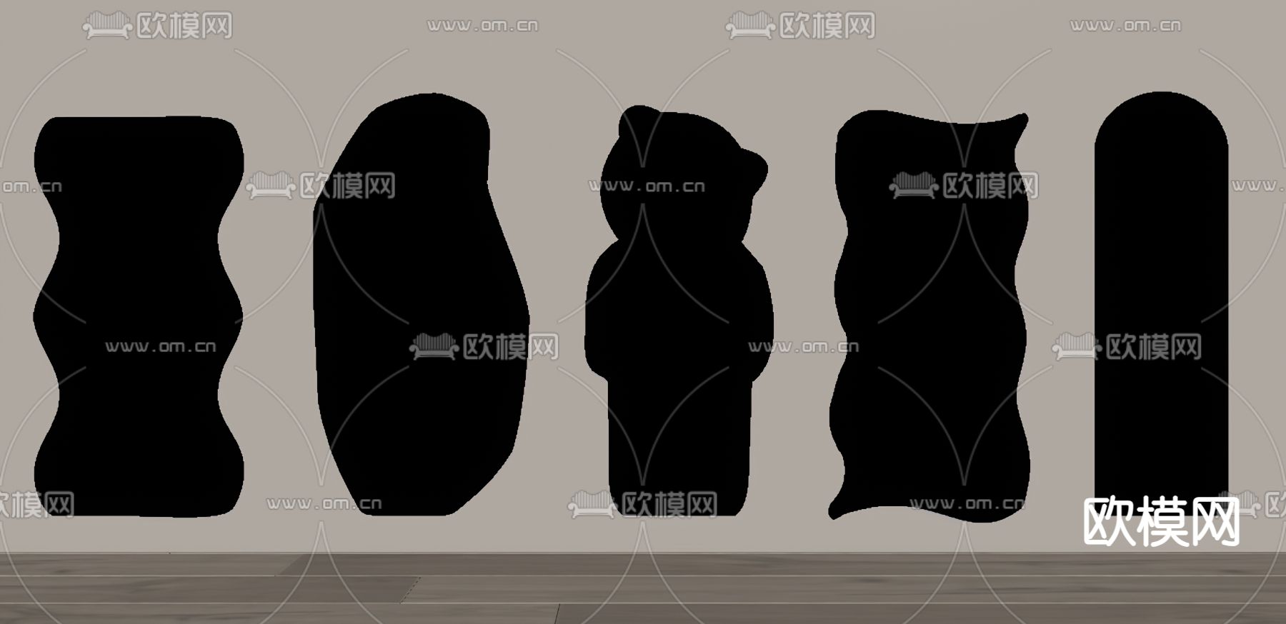 现代镜子su模型下载（渲染图3）