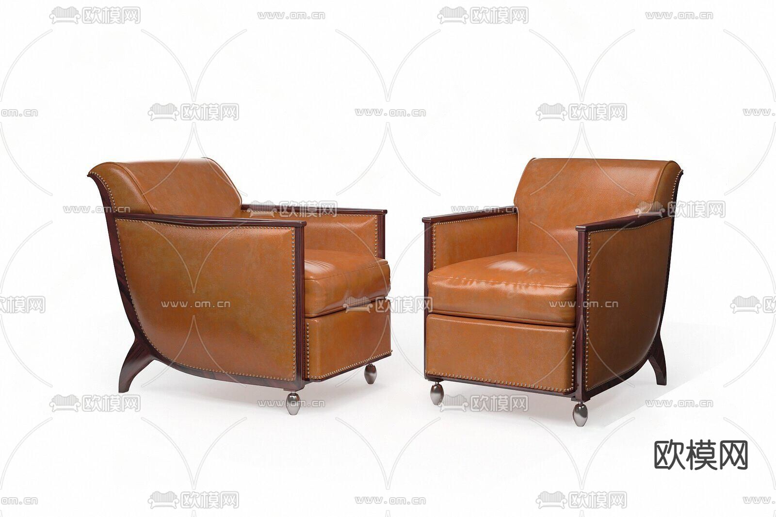 欧式沙发 皮革沙发3d模型下载