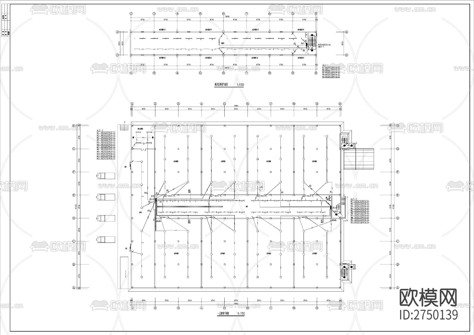 480平方物流中心冷库电气cad平面图下载（渲染图1）