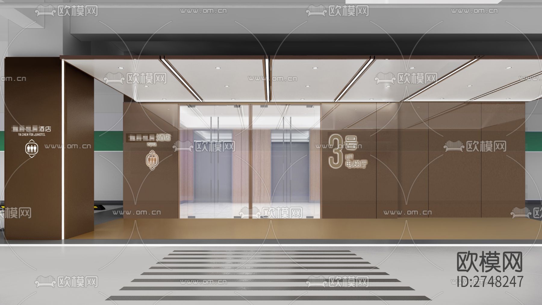 地下车库cad施工图下载（渲染图4）