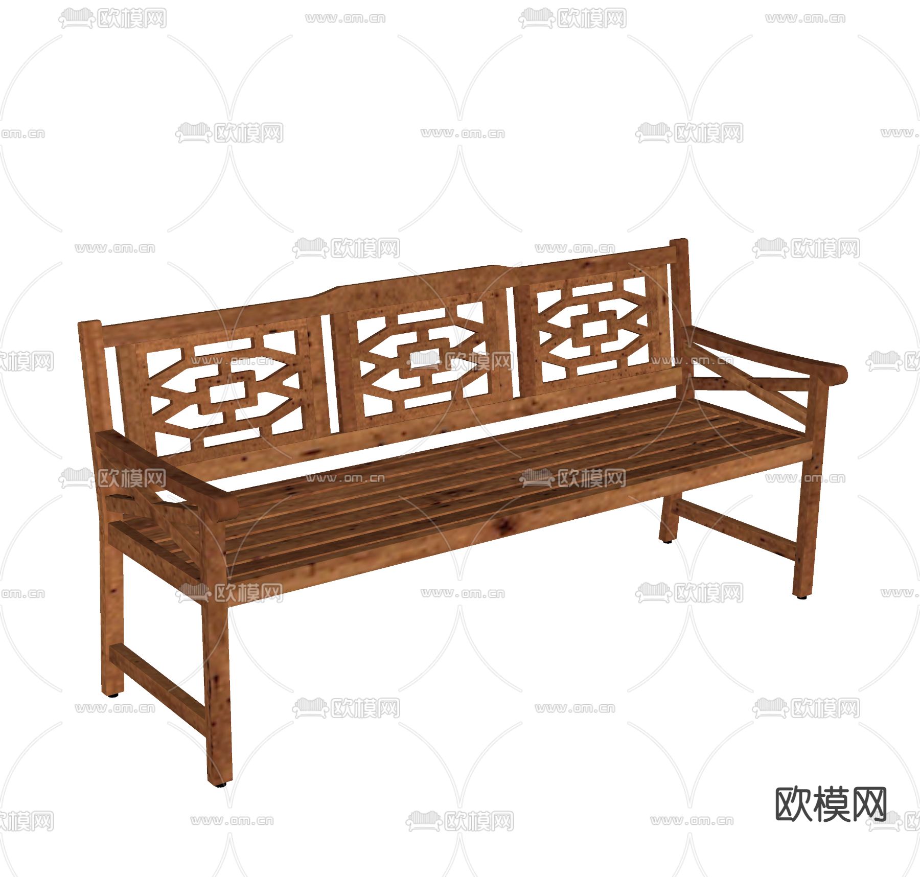 现代户外椅su模型下载（渲染图2）