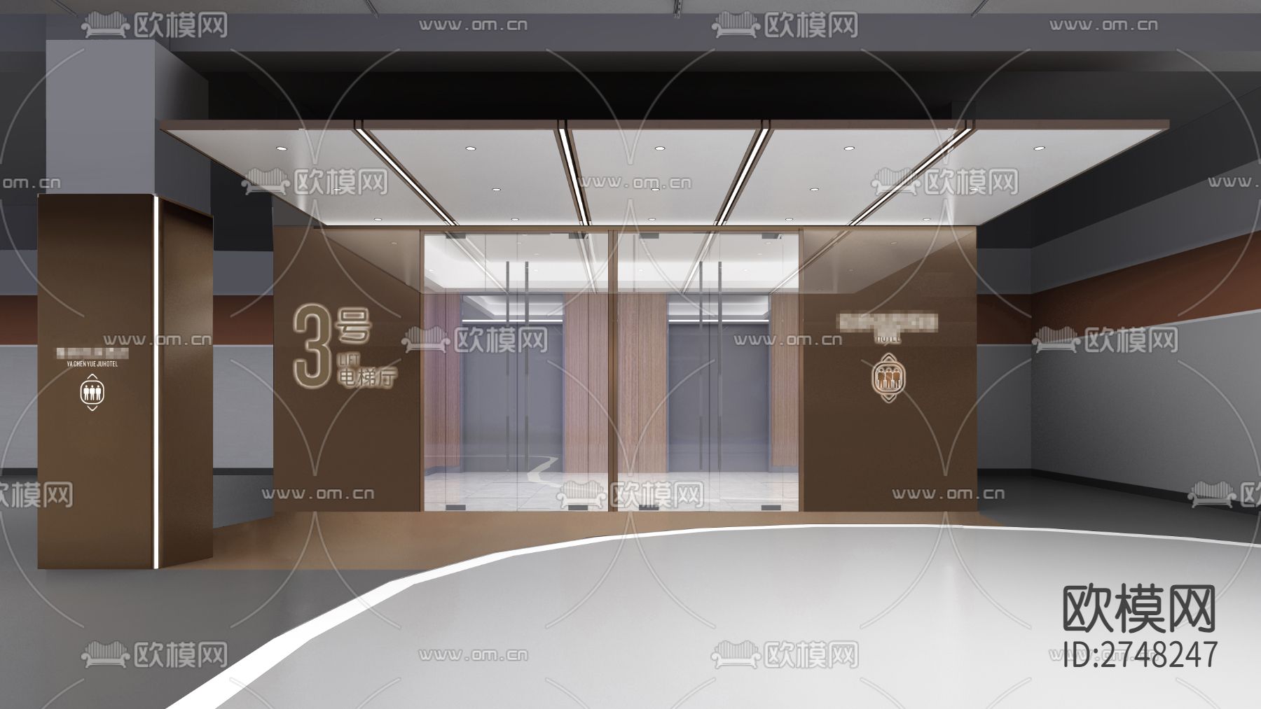 地下车库cad施工图下载（渲染图2）