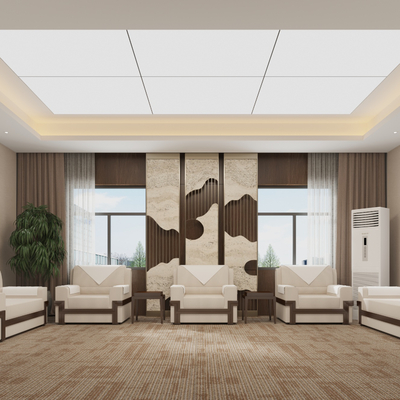  会客厅 接待室su模型 