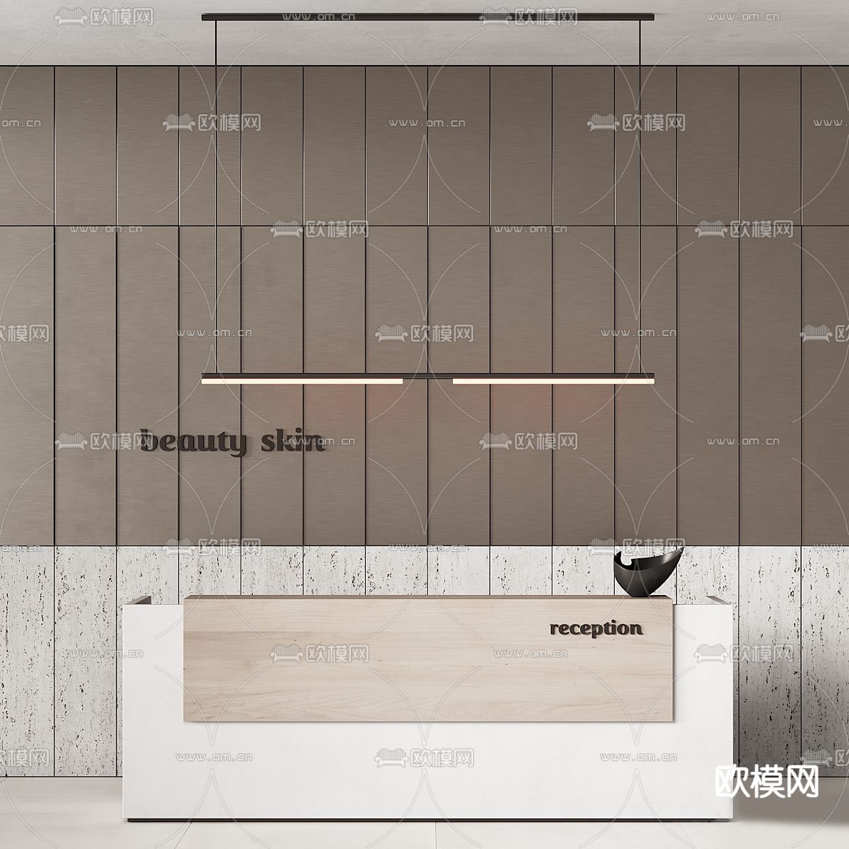 前台 接待台 服务台3d模型下载（渲染图2）