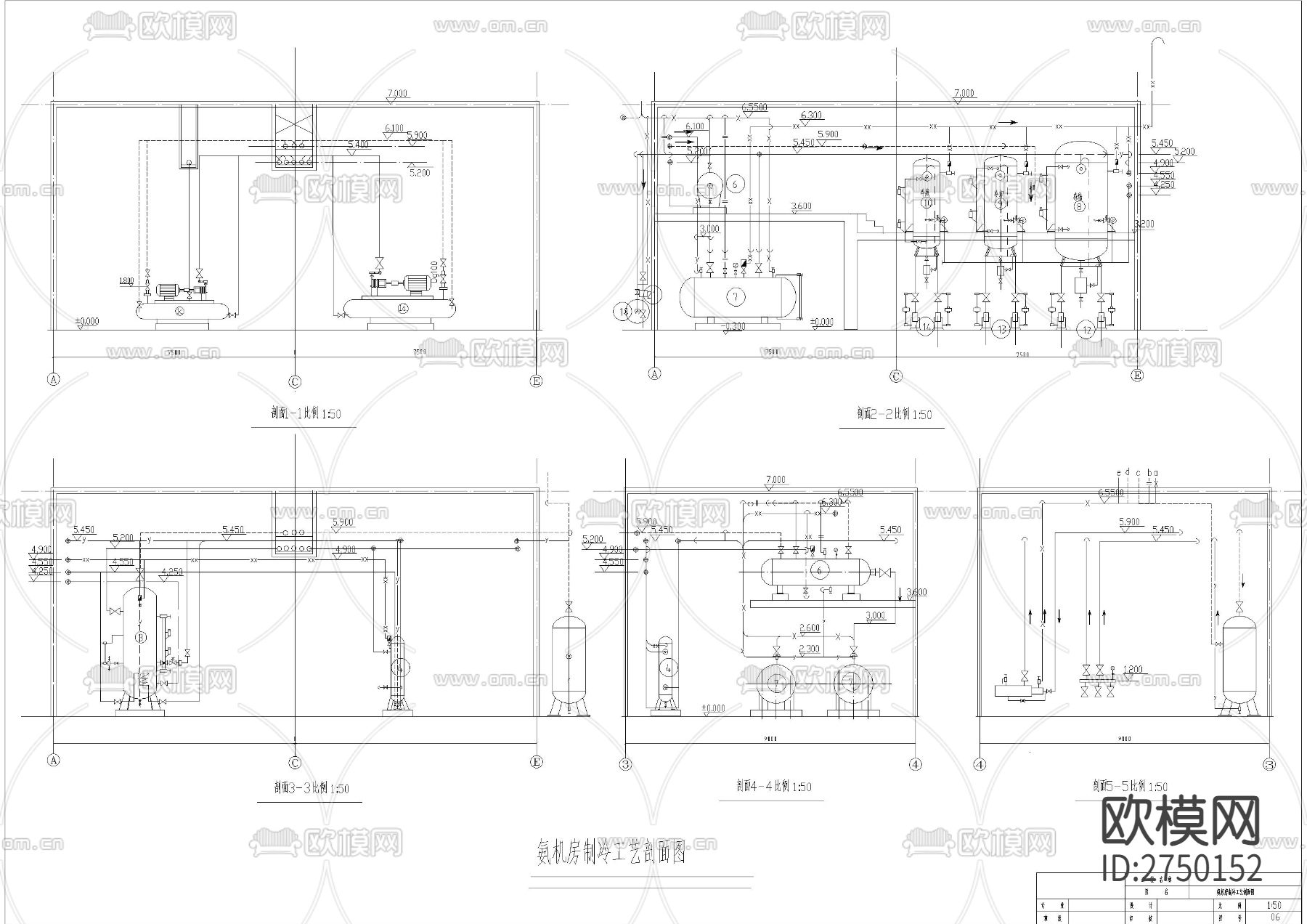 冷库2500吨设计cad施工图下载（渲染图6）