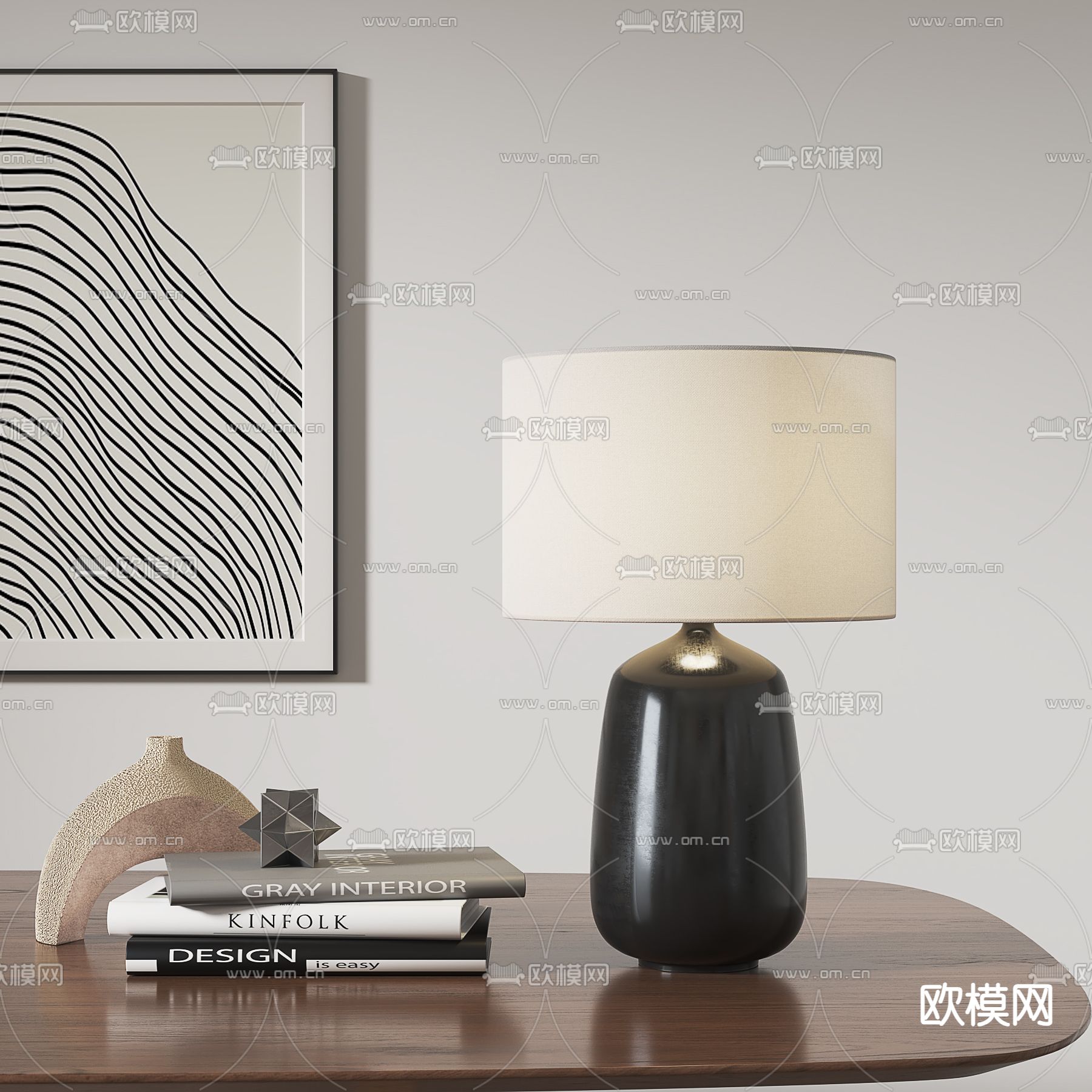 北欧台灯3d模型下载