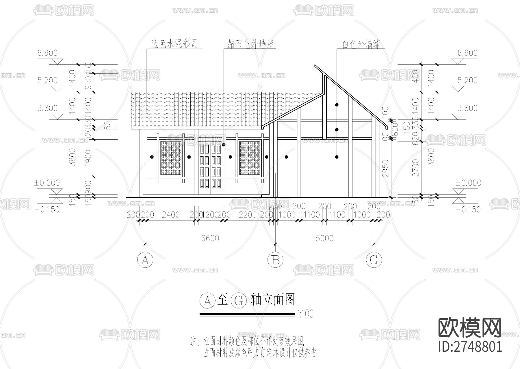 游乐园小卖部 厕所建筑cad施工图下载（渲染图5）