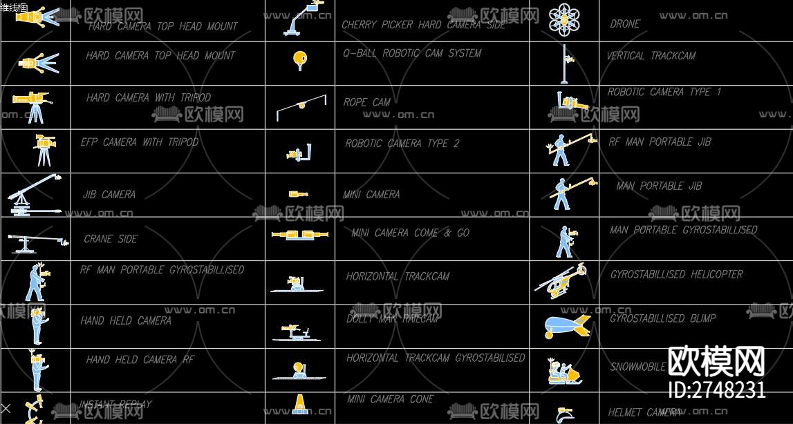 无人机摄像头cad图库下载（渲染图2）