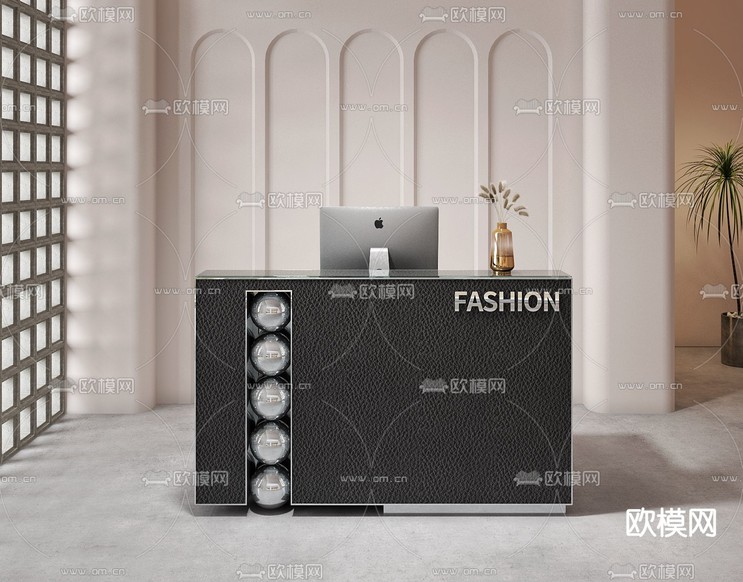 前台 接待台 收银台3d模型下载