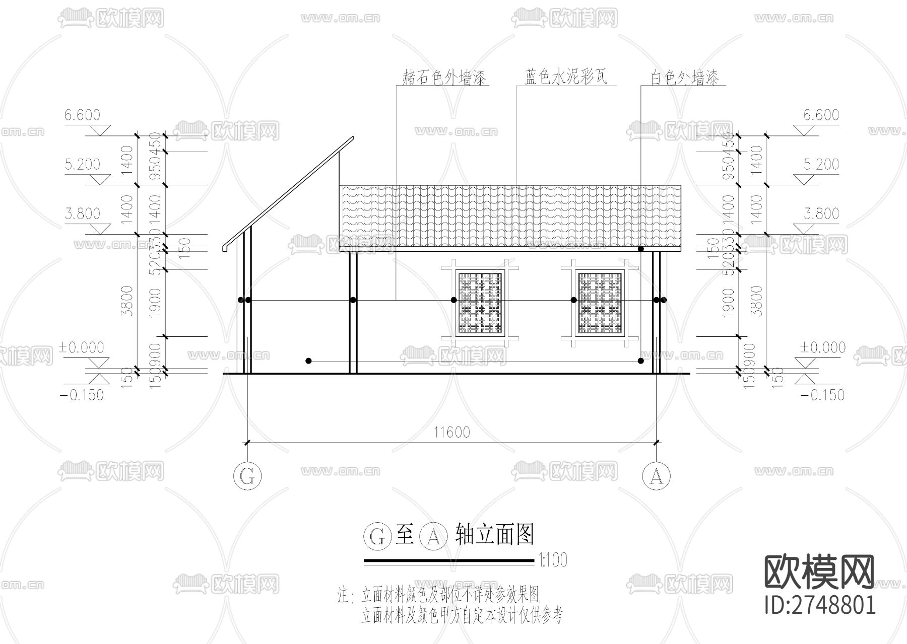 游乐园小卖部 厕所建筑cad施工图下载（渲染图4）