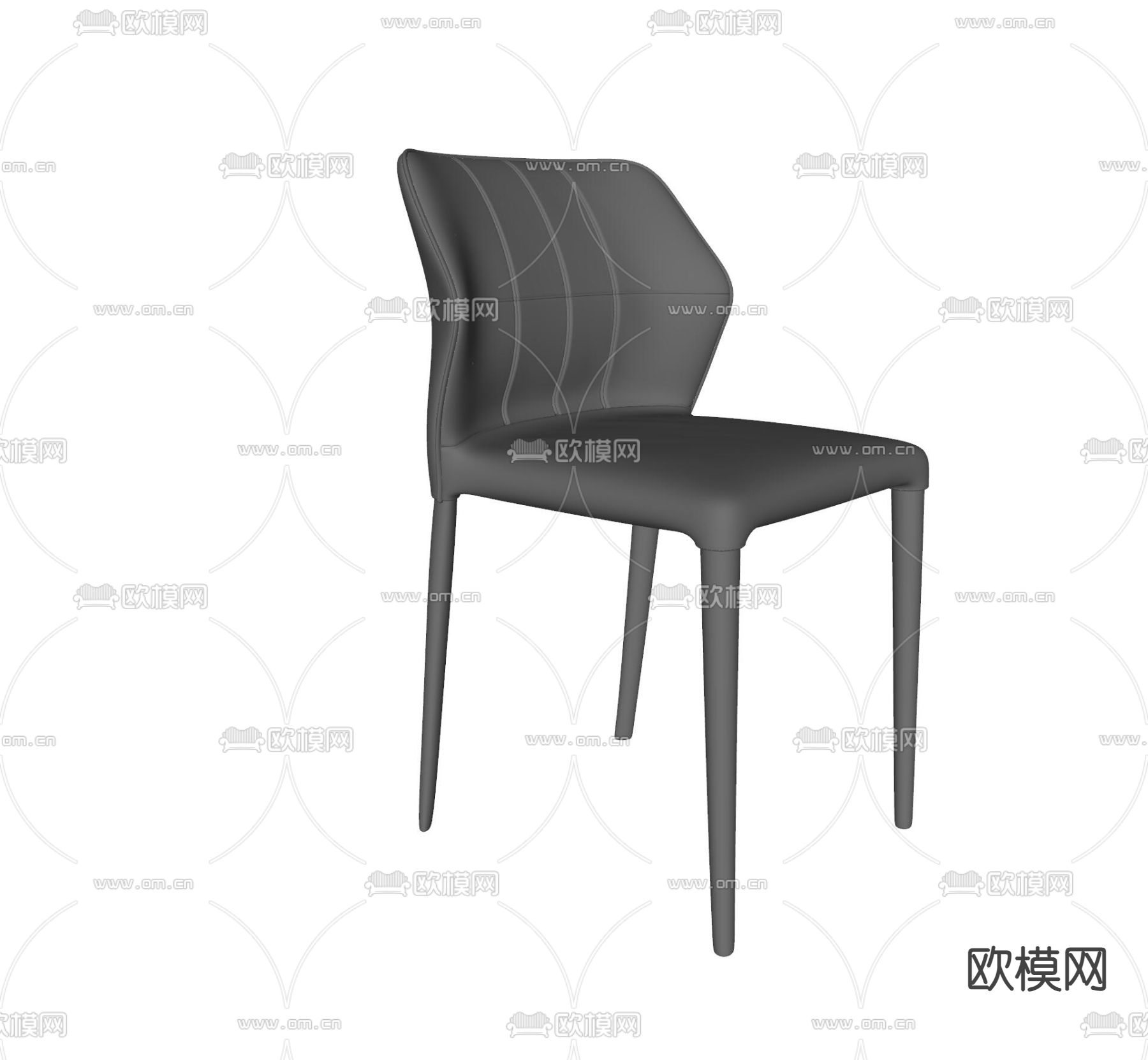 现代餐椅su模型下载（渲染图2）