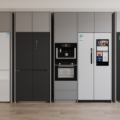  冰箱 饮水机 蒸烤箱su模型 