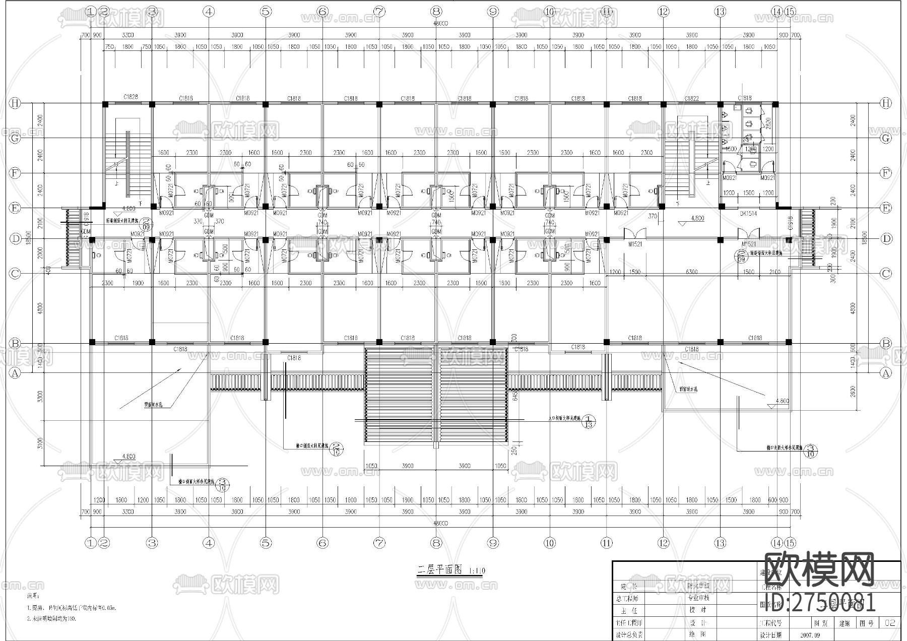 徽派风格建筑cad施工图下载（渲染图2）