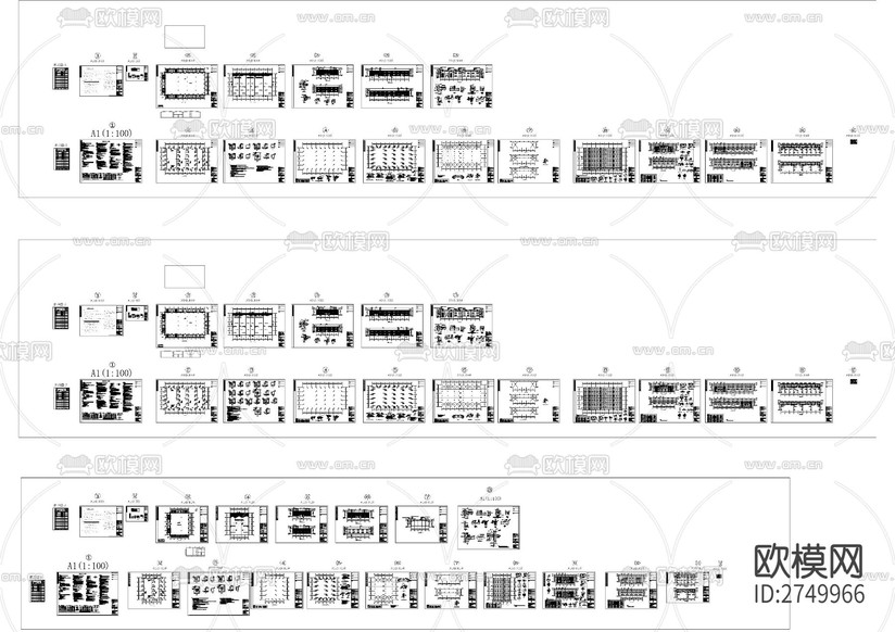 門式剛架結(jié)構(gòu)汽車城倉儲廠房結(jié)構(gòu)cad施工圖下載(渲染圖8)