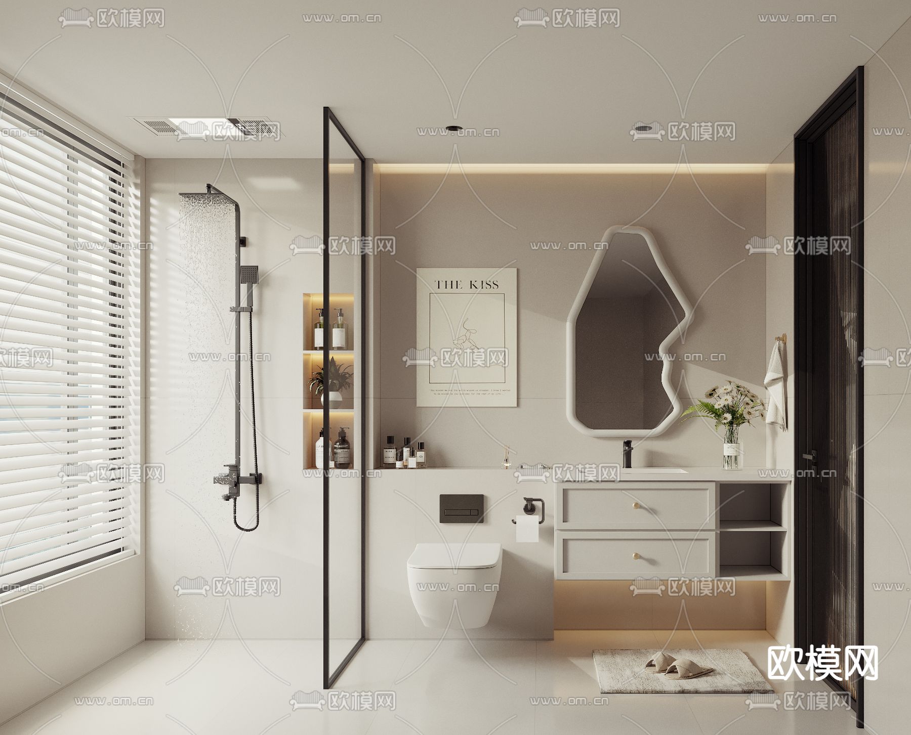 卫生间 浴室3d模型下载