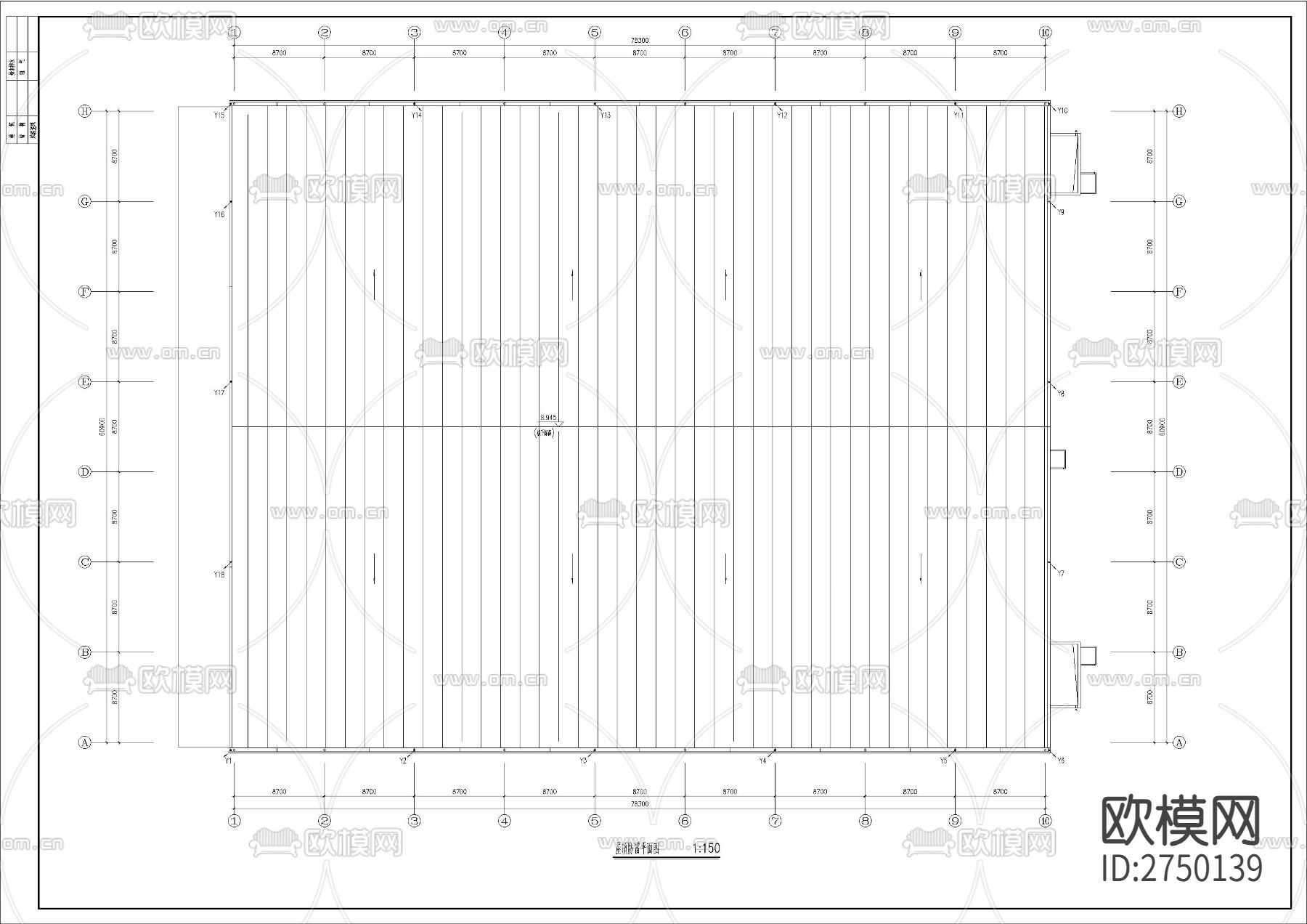 480平方物流中心冷库电气cad平面图下载（渲染图3）