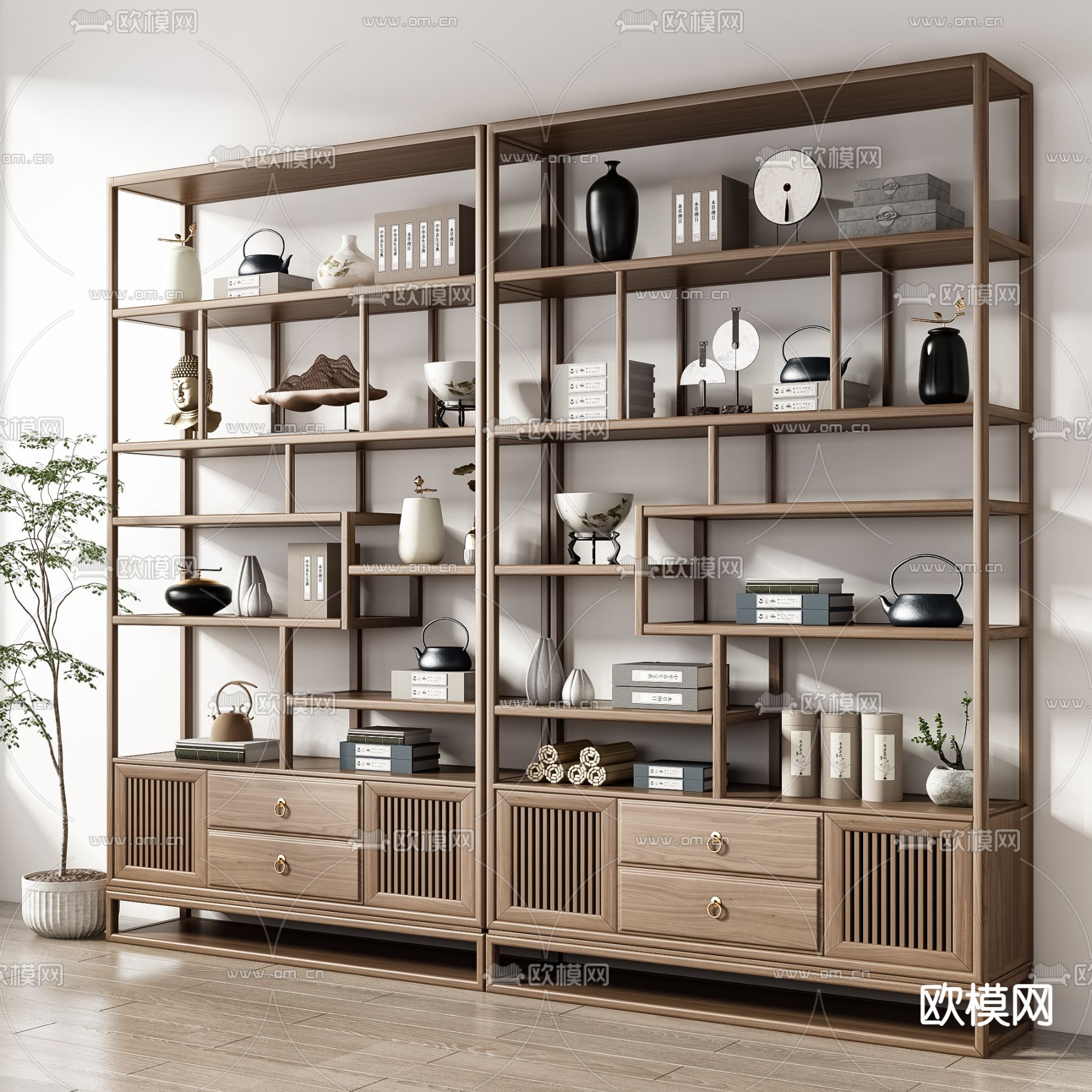 博古架3d模型下载