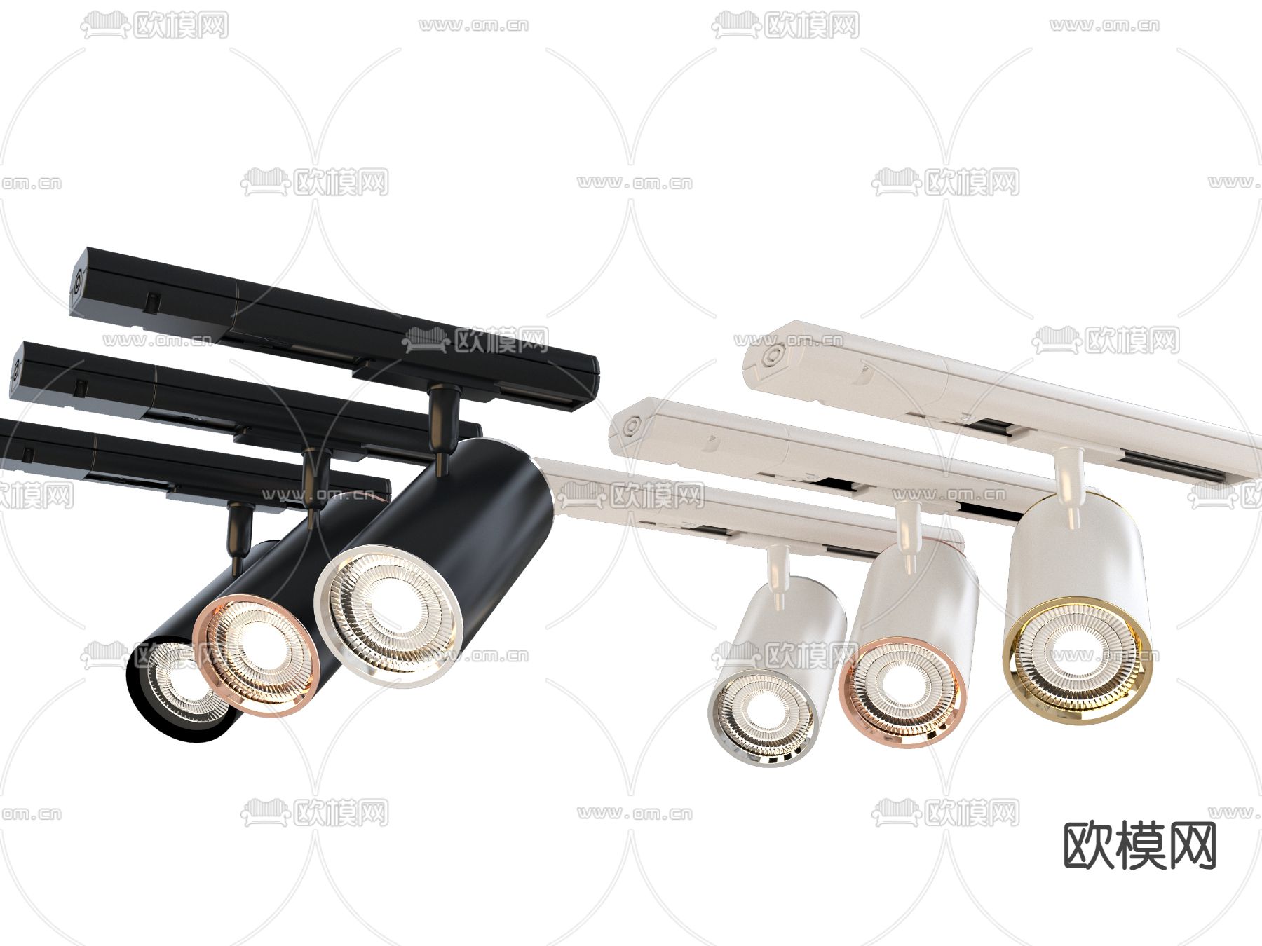 筒灯 射灯 轨道灯3d模型下载