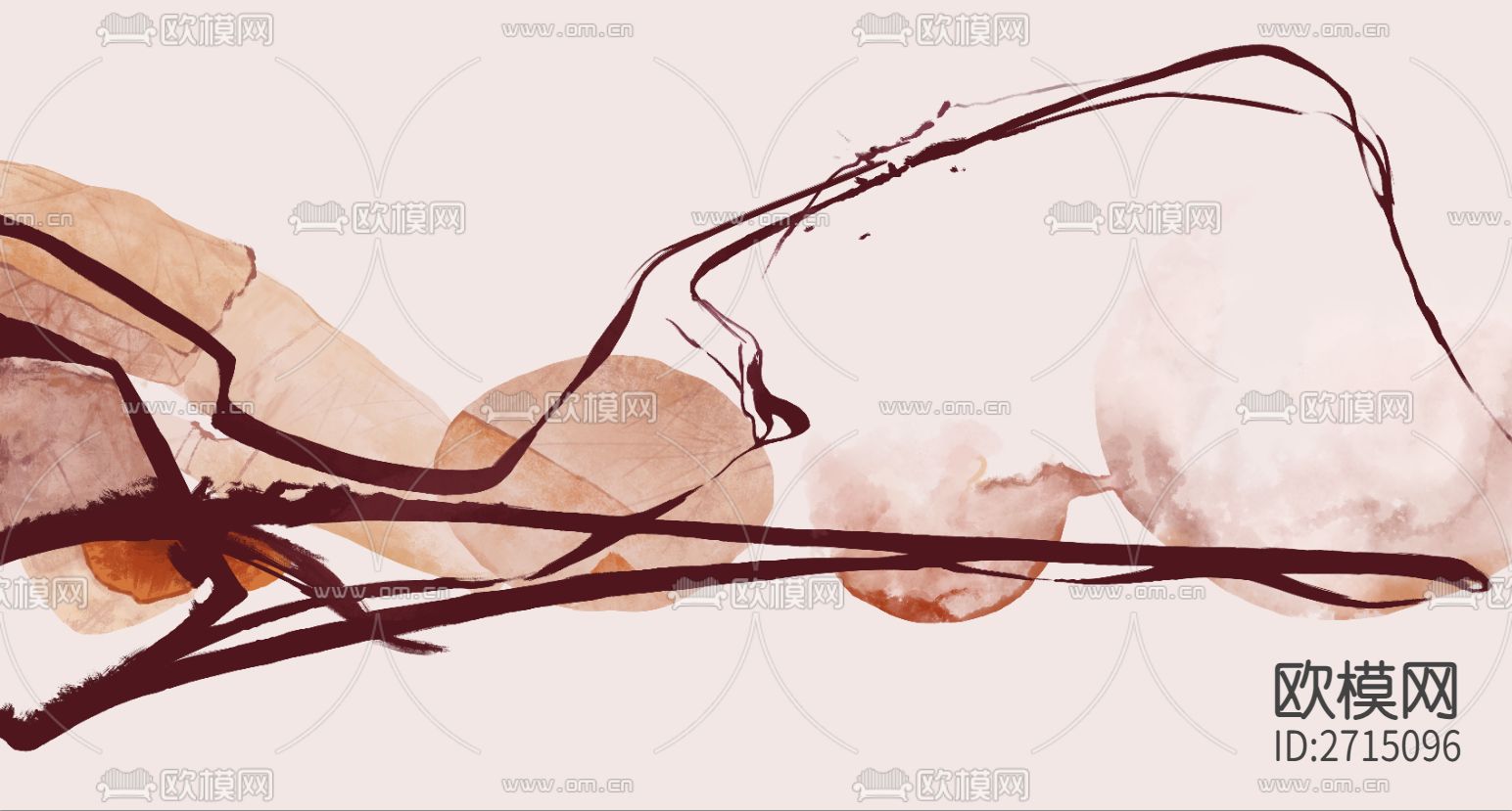 艺术线段装饰画下载（渲染图4）