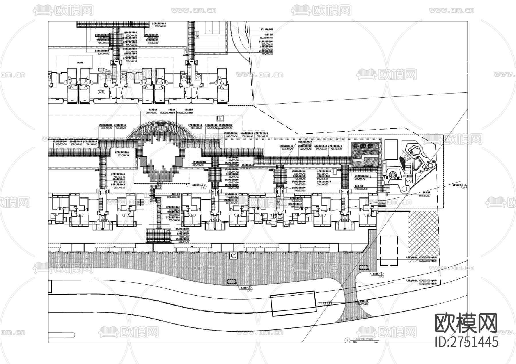 尚成•半山郡项目环境景观工程cad施工图下载（渲染图3）