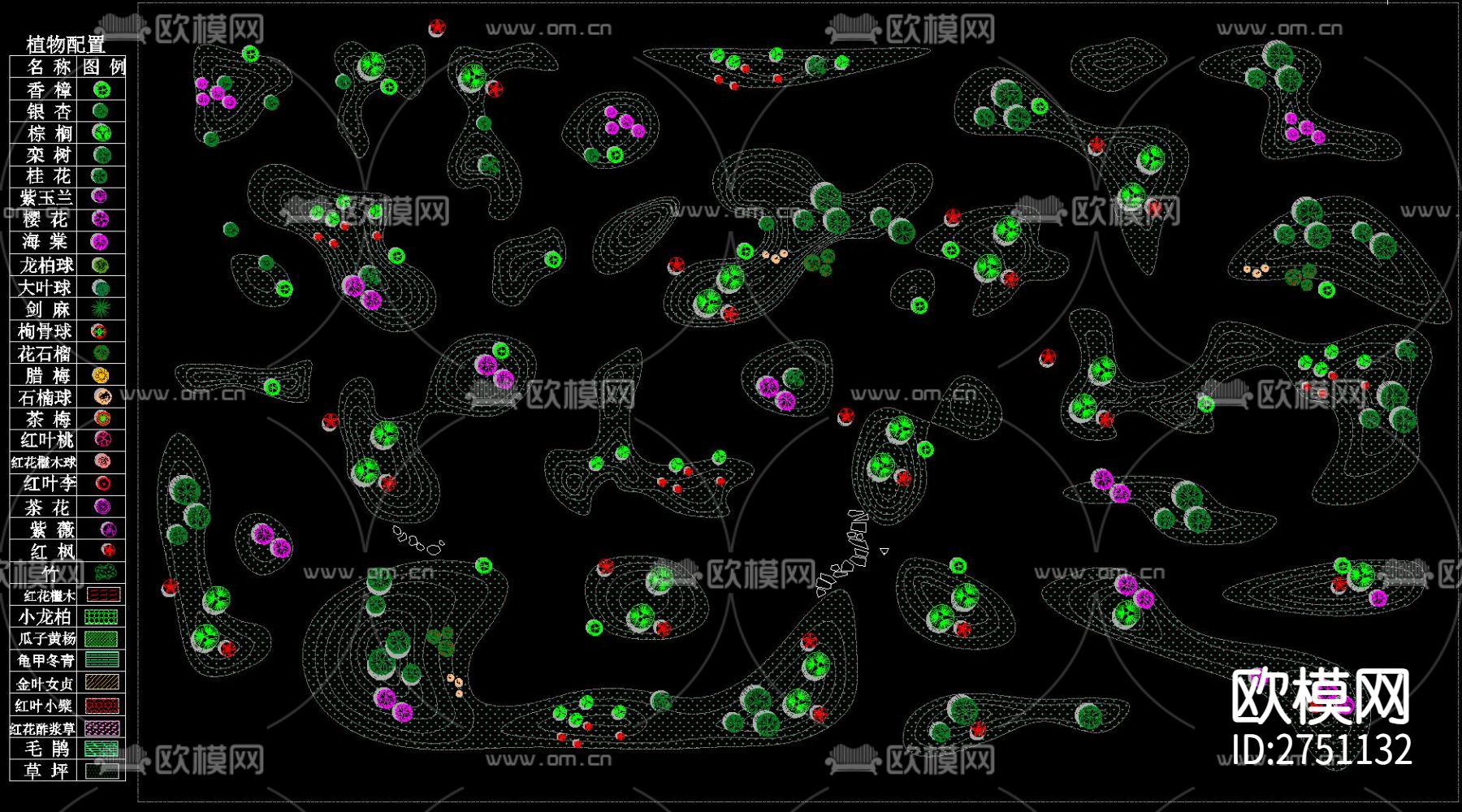 微地形cad图库下载（渲染图1）